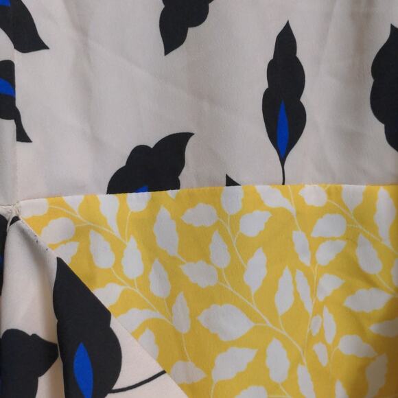 Yumi Kim Botanical Wrap Dress Floral Colorblock Approx S (see measurements) - Picture 2 of 8